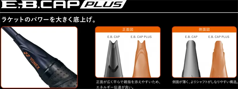 E.B.CAP PLUS trên vợt Yonex