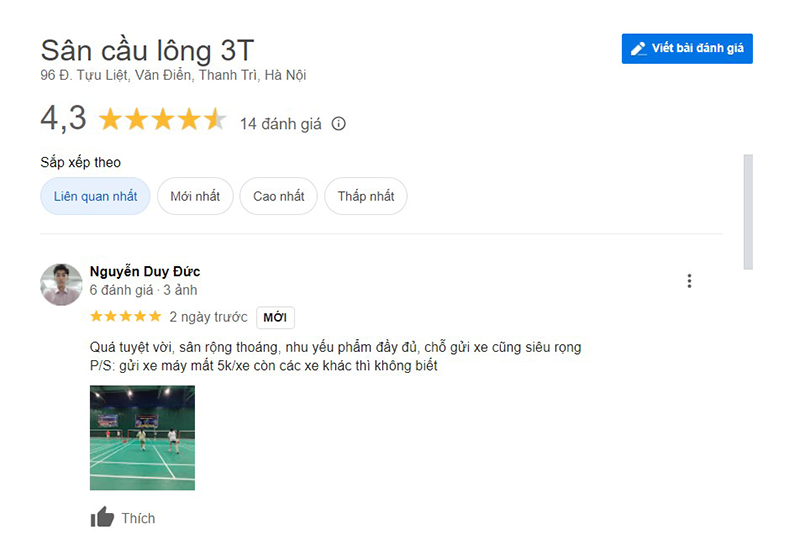 Phần lớn khách hàng đánh giá cao về chất lượng sân cầu lông 3T tiêu chuẩn
