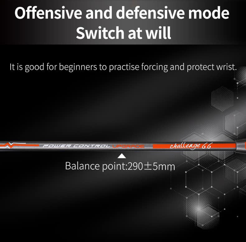 Công nghệ Offensive and Defensive mode switch at will trên vợt cầu lông Kumpoo GINKGO