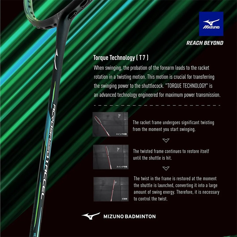 Công nghệ trên vợt cầu lông Mizuno Acrospeed 1 Accel 