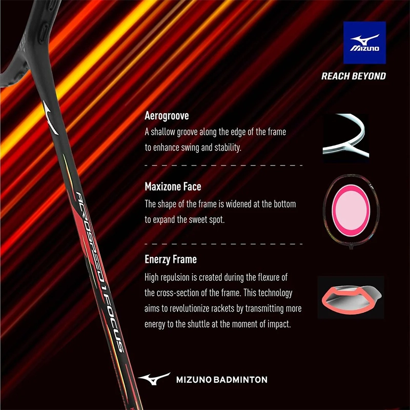 Công nghệ trên vợt cầu lông Mizuno Acrospeed 1 Focus