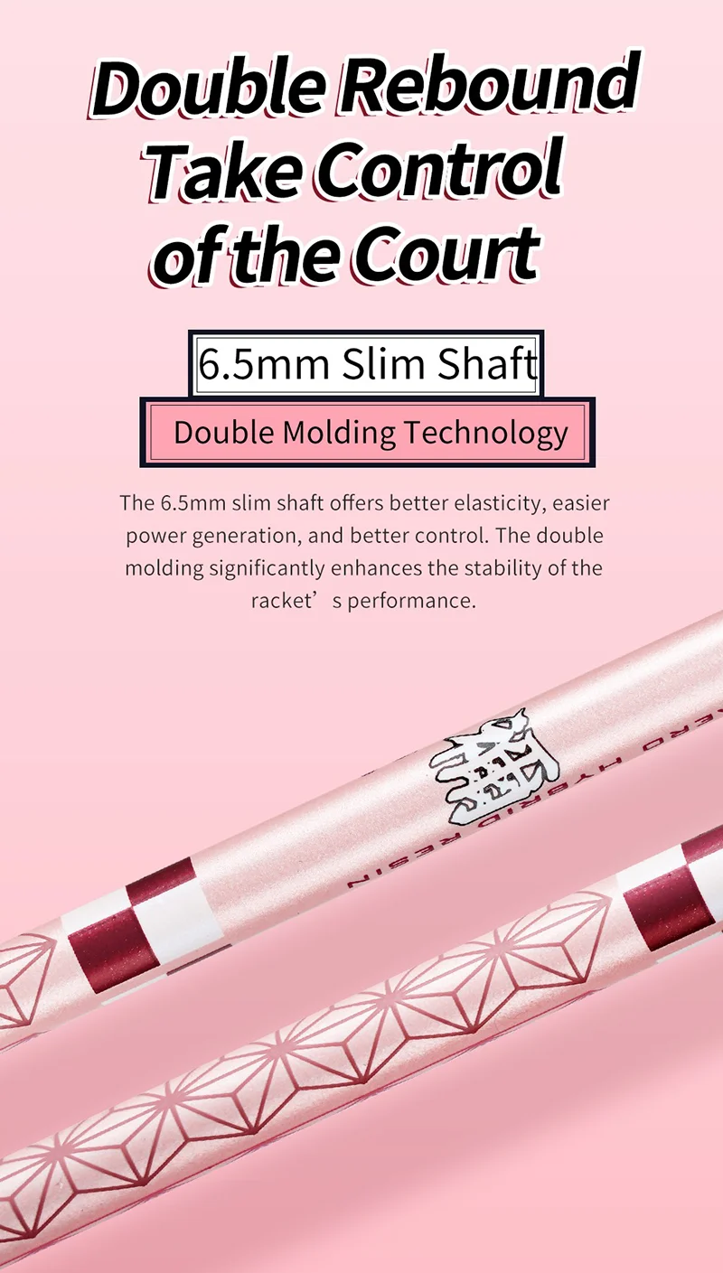 Công nghệ Double Molding Technology trên vợt cầu lông VS Kimetsu no Yaiba 40 - Kamado Nezuko