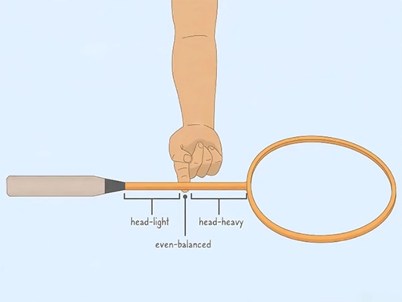 Cách xác định điểm cân bằng vợt cầu lông đơn giản